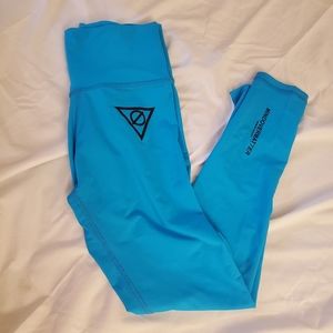 Neon Blue Soft Athletic Leggings